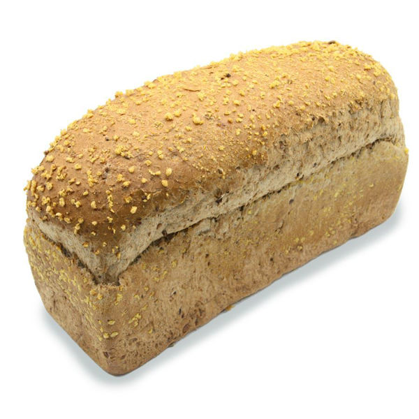 Afbeelding van Bruin tarwemaisbrood met mais deco