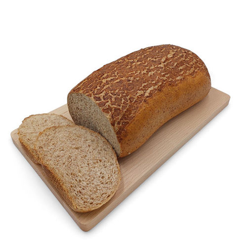 Afbeelding van Bruin tarwe vloerbrood met tijgerkorst