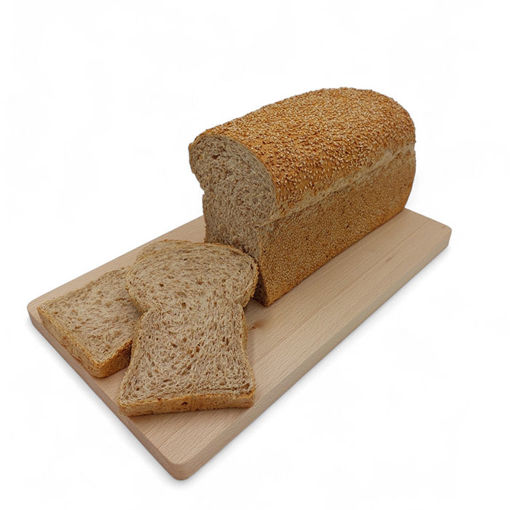 Afbeelding van Bruin tarwebrood met sesamzaad deco