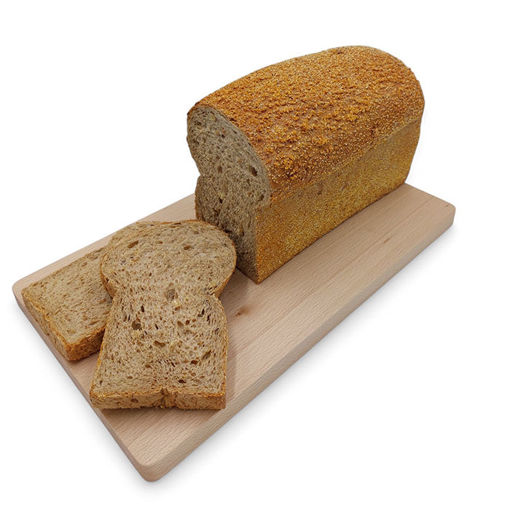 Afbeelding van Bruin tarwemaisbrood met mais deco