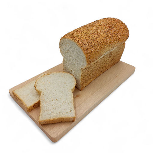 Afbeelding van Wit tarwebrood met sesamzaad deco