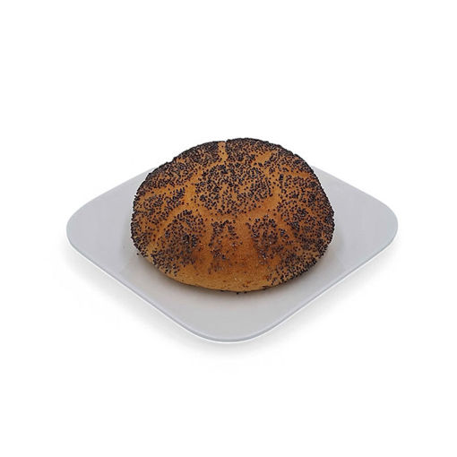 Afbeelding van Bruine tarwebol met maanzaad deco