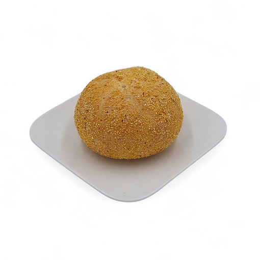 Afbeelding van Witte krokante tarwebol met mais deco