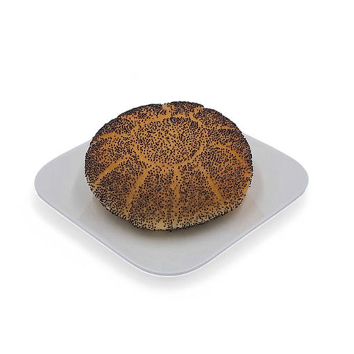 Afbeelding van Witte tarwe bol met maanzaad deco