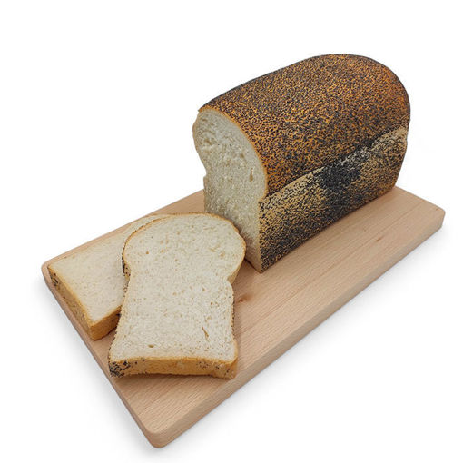 Afbeelding van Wit tarwebrood met maanzaad deco