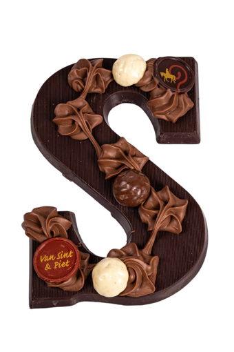 Afbeelding van Massieve chocoladeletter S puur