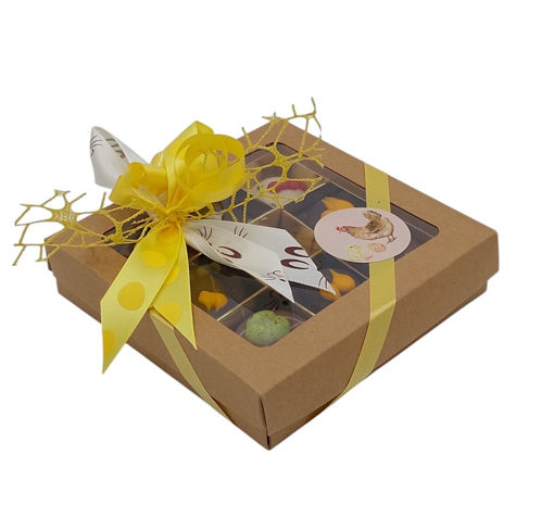 Afbeelding van Luxe bonbondoos Pasen (9 bonbons)